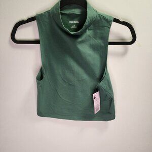 Green High Neck Crop Top - Wild Fable, Size M